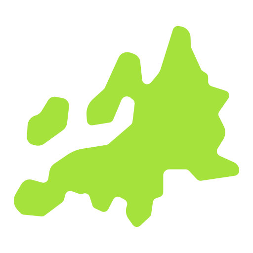 Green icon showing the map outline of Europe