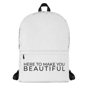 All Over Print Backpack White Front